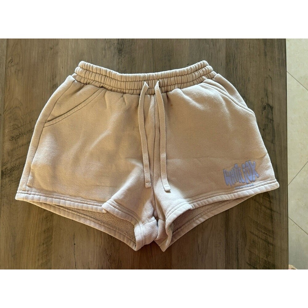 White Fox Archive 6.0 Women's Beige Lounge Shorts XXSmall Drawstring Waist